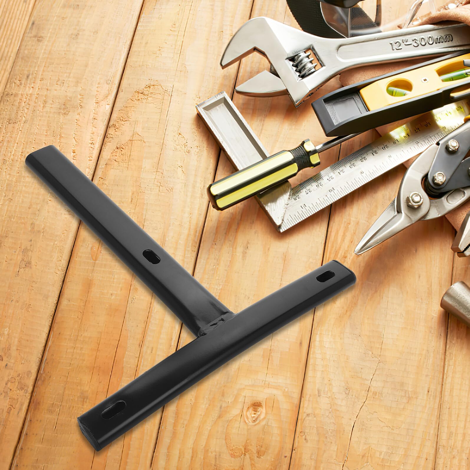 WOONEKY 4 Piezas Varillas de Soporte de Acero en Forma de T para Respaldo de Silla Giratoria, Estructura Triangular Reforzada, Repuesto para Sillas de Oficina y Gaming, Soporte