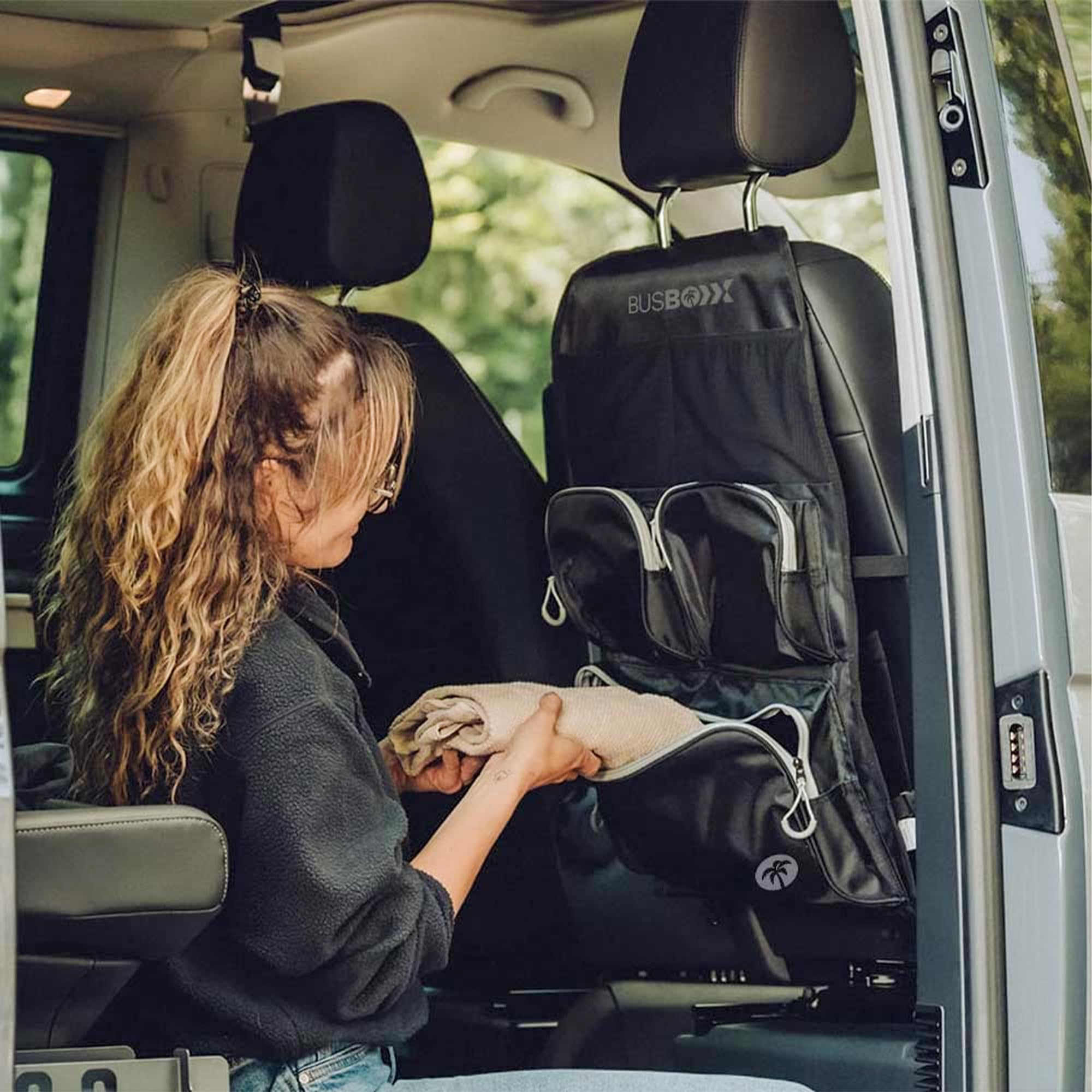 SeatBOXX Organizer Tasche Für VW T5 T6 T6.1 - 72 Liter Stauraum In Beige