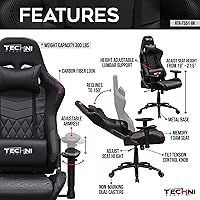 Vista 4 de Techni Sport RTA-TS51-BK - Silla para juegos, color negro