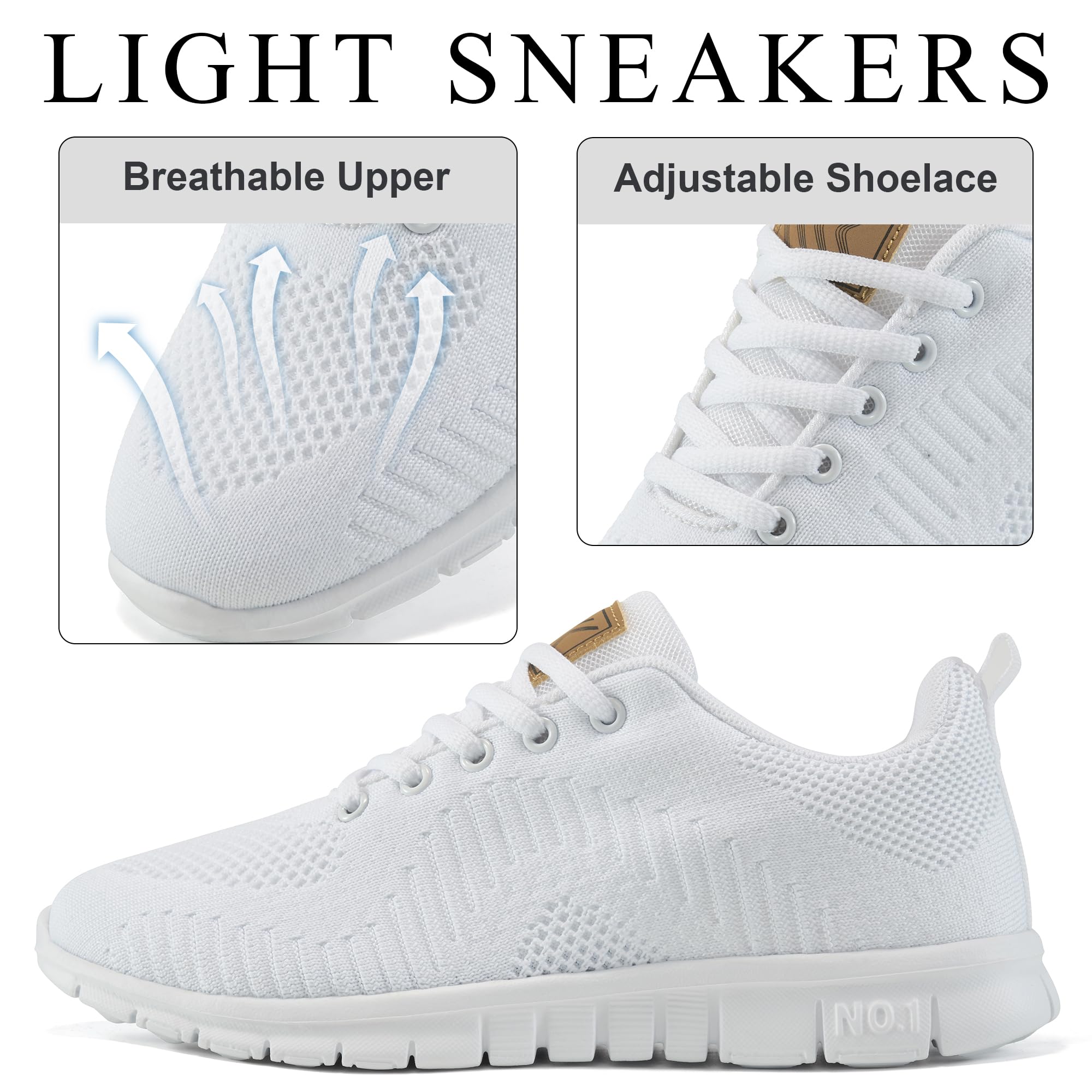 Alicegana Womens Sneakers Tennis Shoes Lightweight Non Slip Casual Walking Running