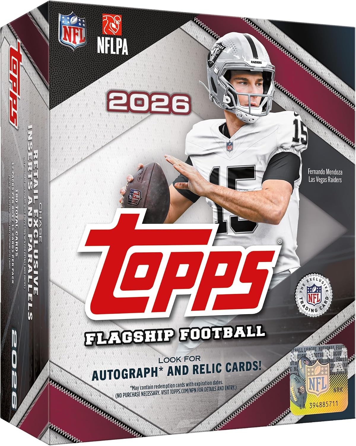 2026 Topps NFL Flagship Football - Factory Sealed - Mega Box