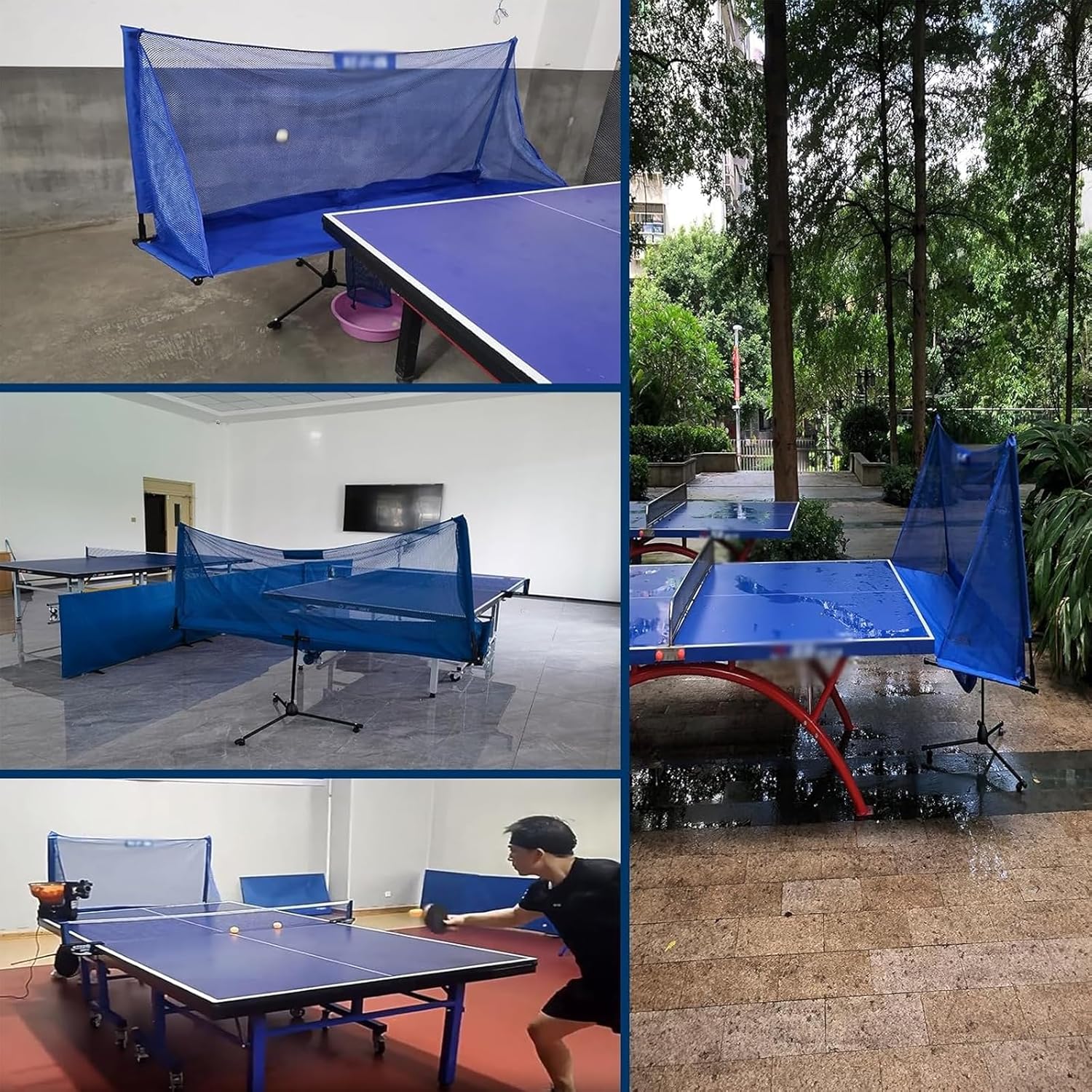 Table Tennis Ball Catch Net Portable Foldable Table Tennis Ball Catch Net, Movable Ping Pong Recycle Catcher Equipment for Family Leisure Entertainment and Competitions, Ping Pong Training/P