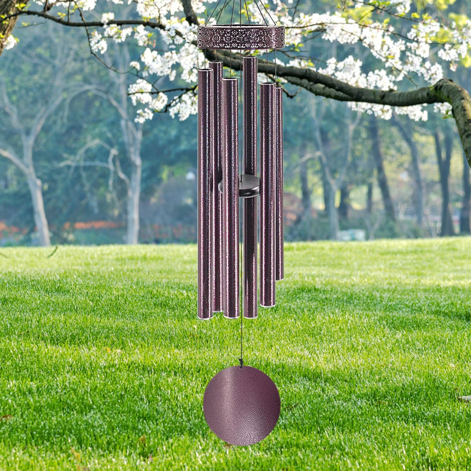 48'' Wind Chimes for Outside Deep Tone - Large Windchimes with 6 Heavy Tubes, Memorial Wind Chimes Outdoor for Garden Hanging Décor,Sympathy Gifts，Bronze