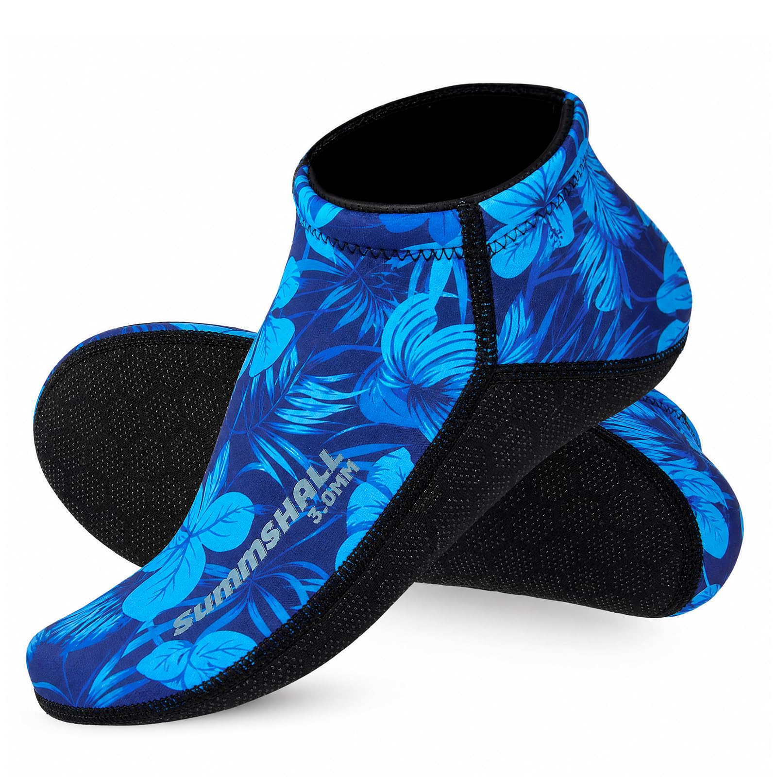 Summshall Neoprene Socks, 3MM Anti-Slip Wetsuit Socks for Men Women Shorty Warm Fin Socks Thermal Swimming Socks for Cold Water Snorkeling Kayaking Beach Hiking