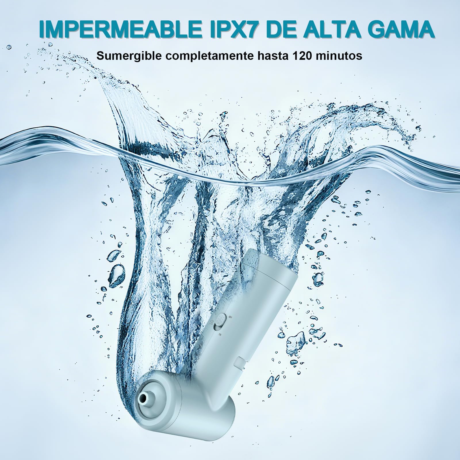 Bañera de Jet Spa, Proporciona una Intensidad de Masaje de 65 kPa, Jet de Baño Recargable, Accesorios de Bañera Portátiles Sin Cable con Velocidad Ajustable, Relajante (Azul)