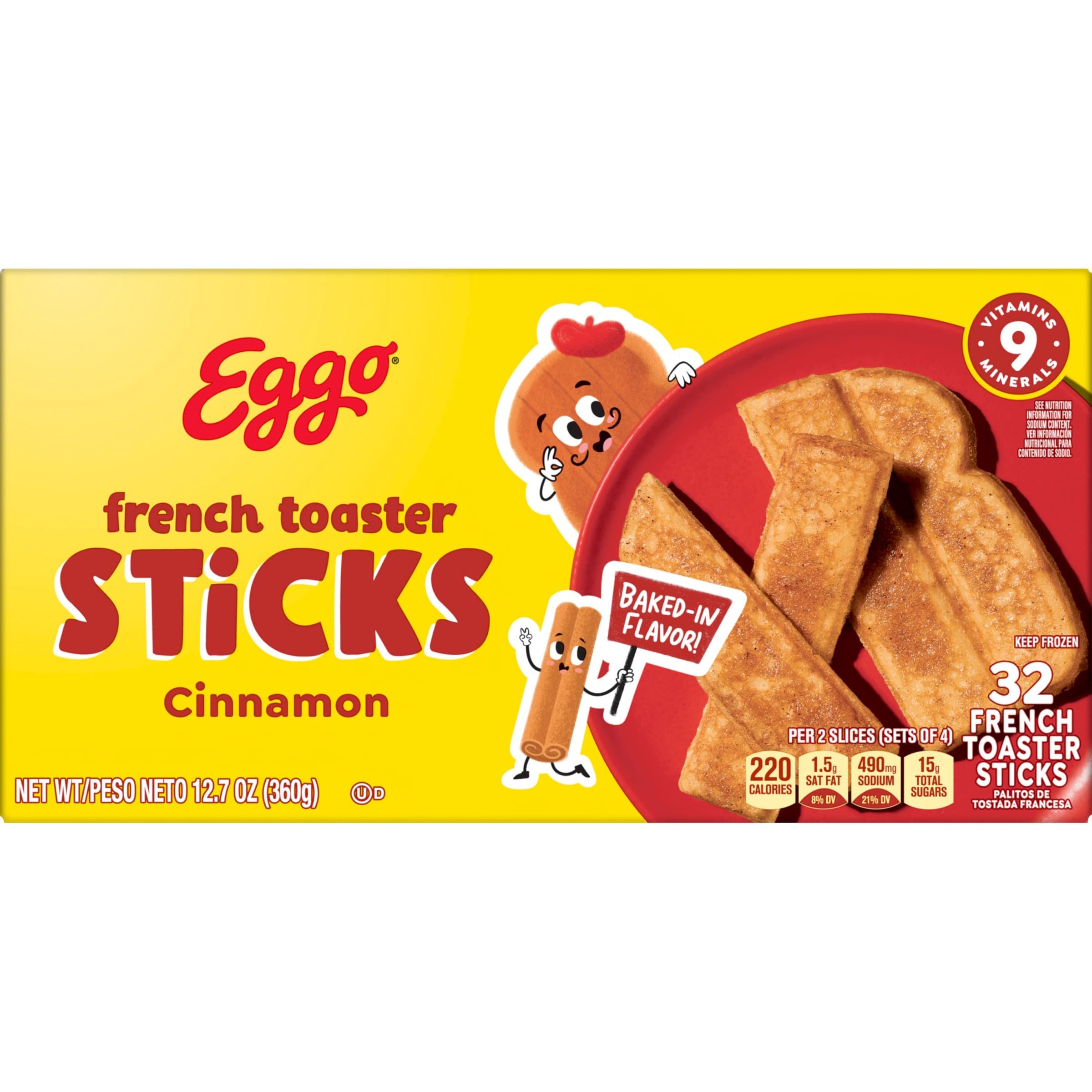 Eggo Frozen French Toaster Sticks Frozen Breakfast Breakfast Food Cinnamon 12 7oz Box 32 Sticks — view 8