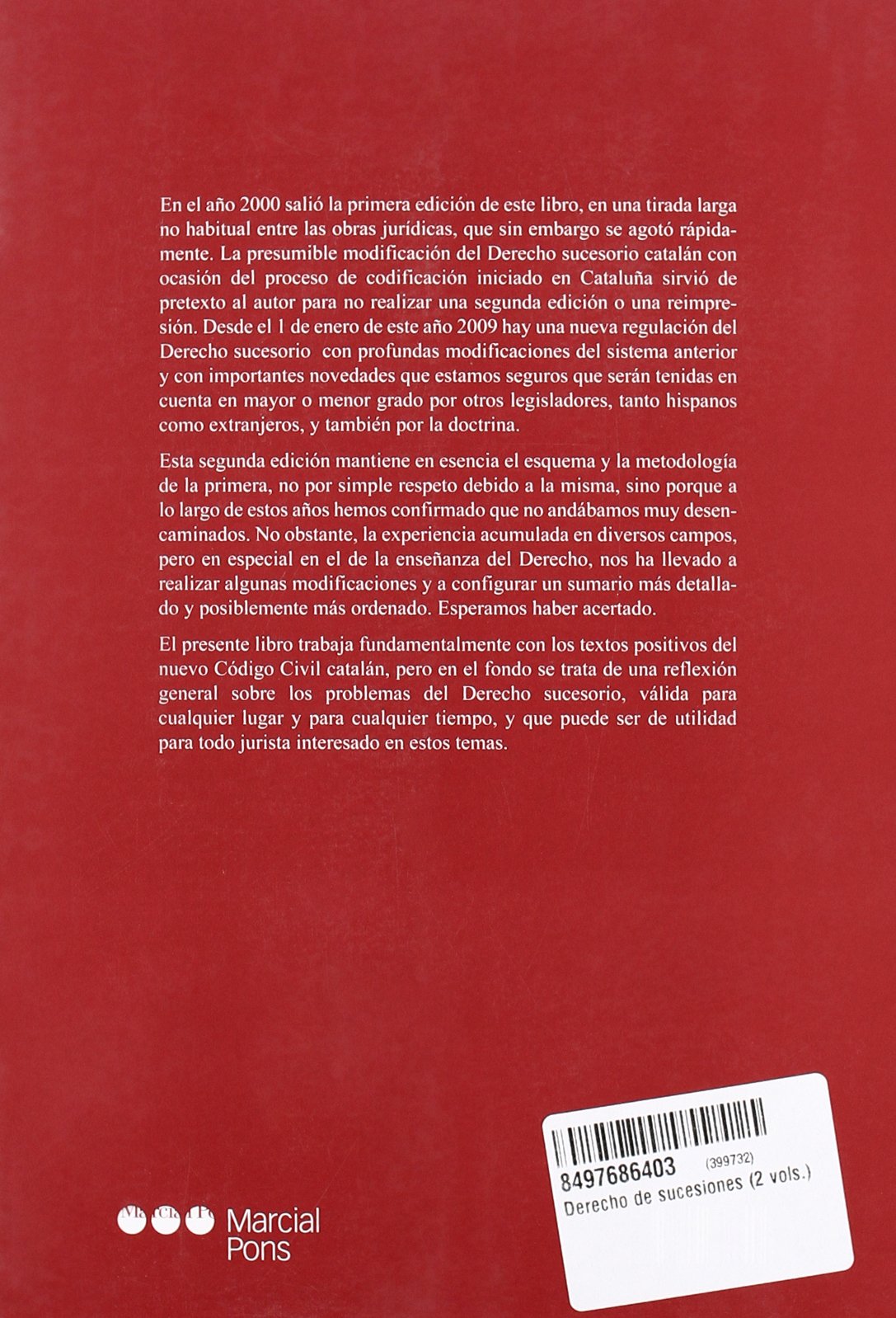 Derecho de sucesiones (dos tomos)