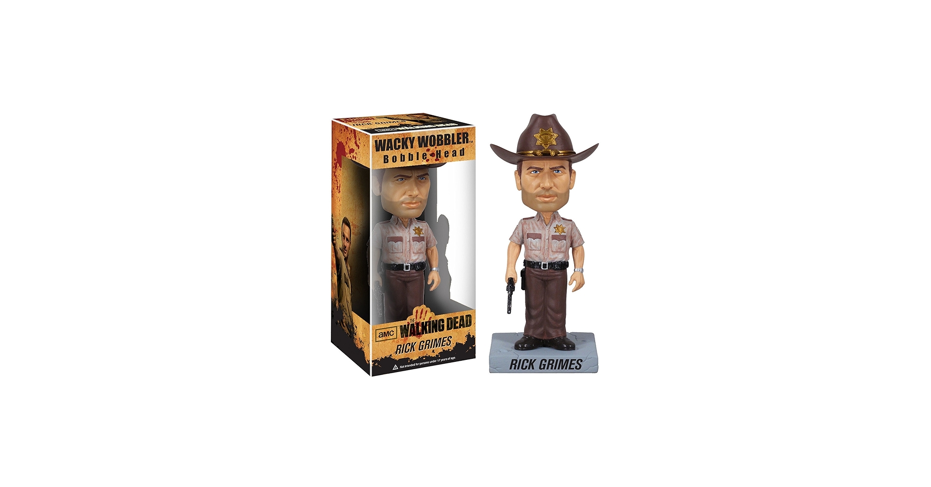 Amazon.com: Funko Walking Dead: Rick Grimes Wacky Wobbler