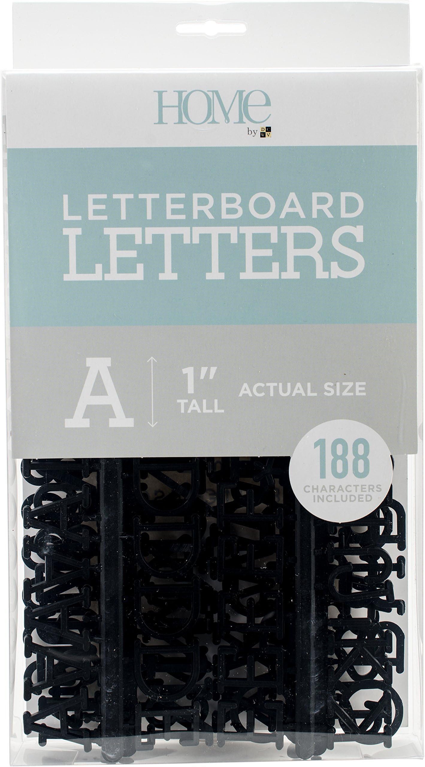 DCWV Letterboard Letters & Characters 1" 188/Pkg-Black