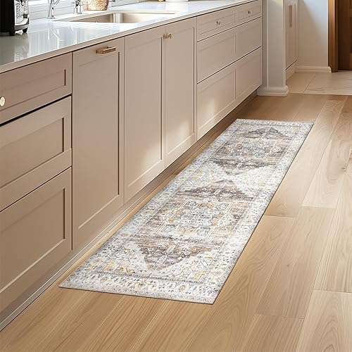 Miniatura 2 de Alfombra lavable para pasillo, cocina, antideslizante, de 2 x 6 pies, con parte trasera de goma, alfombra suave para entrada, interior, lavandería,