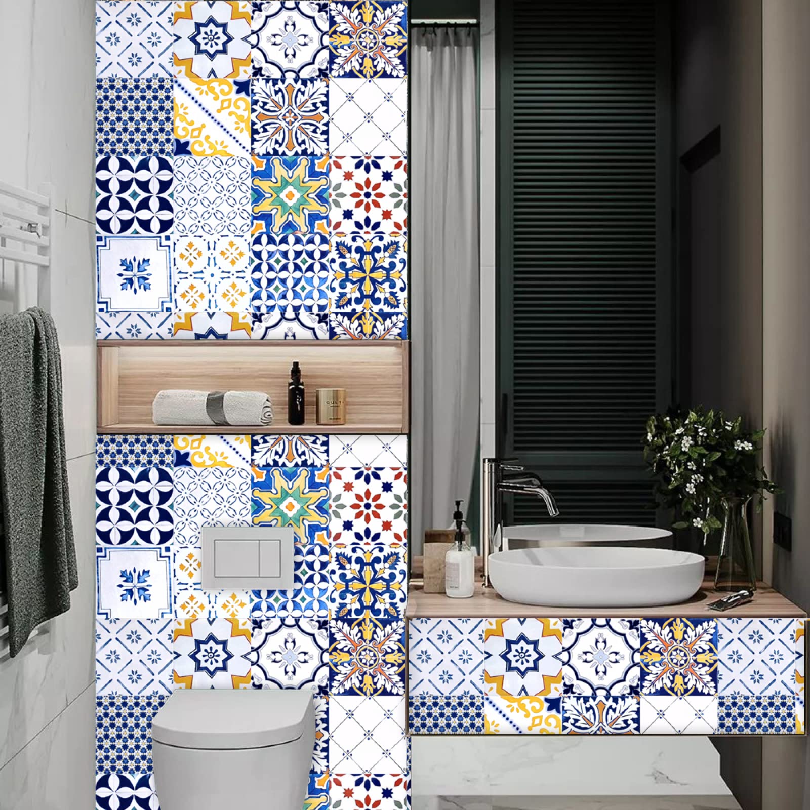 Carrelage Adhesif Mural Salle De Bain 10 Stickers Carrelage Auto-adhésifs 30x30cm - PVC, étanches - Pour Cuisine, Salle De Bain, Déco Murale Carrelage Autocollant Cuisine