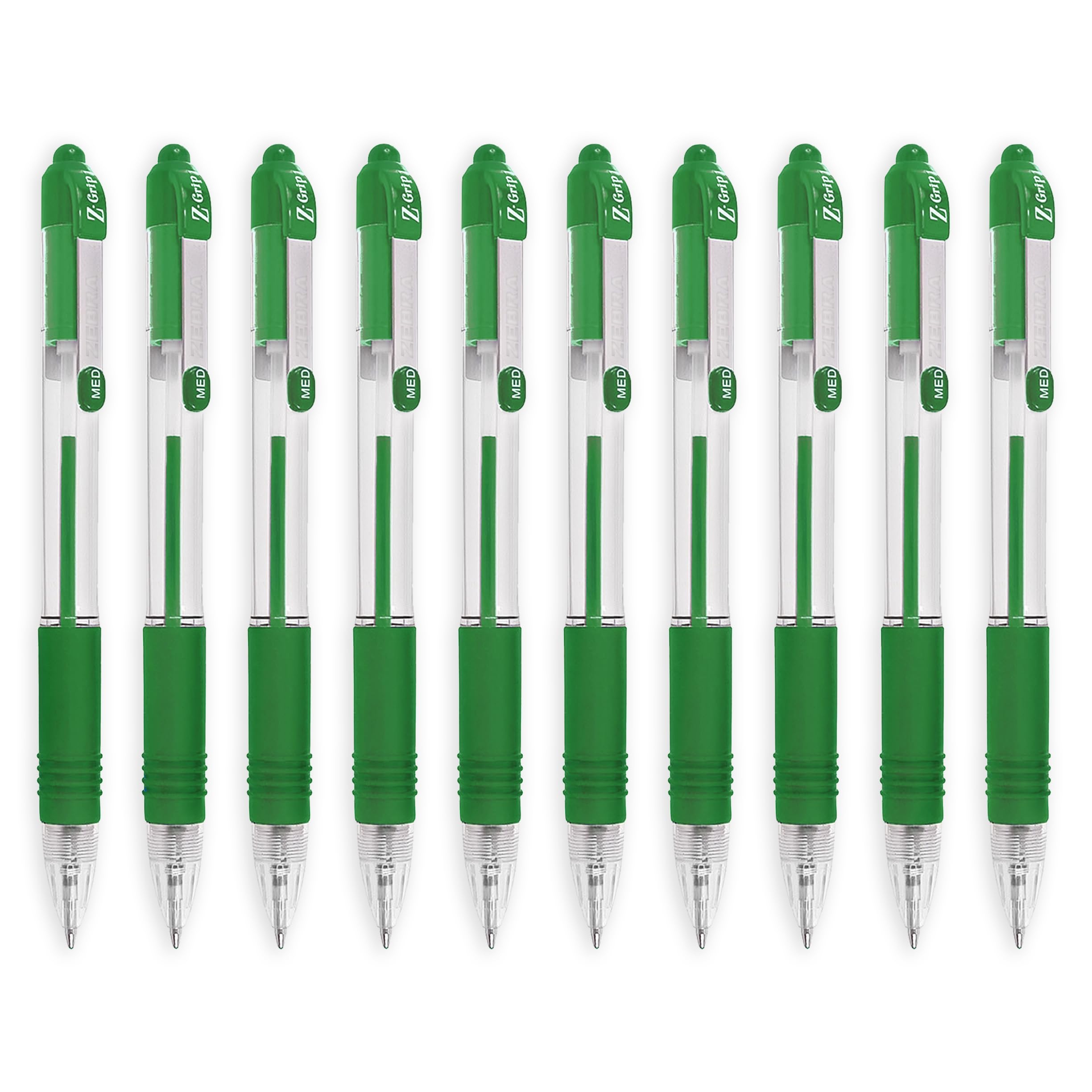 Zebra Z-Grip Retractable Ballpoint Pen - Economy Pack of 20 (Green), 1 count (Pack of 20) - Image 2