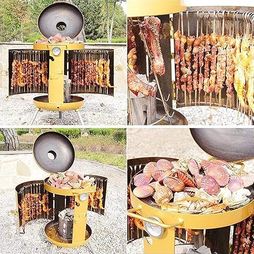 Miniatura 2 de NEWCES Certificación de seguridad, parrillas verticales para barbacoa de carbón, parrilla de barbacoa ajustable de potencia de fuego, parrilla y