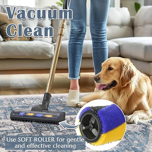 Vista 6 de jinchan Alfombra lavable de 8 x 10 pies, diseño tribal de pelo bajo, resistente a las manchas, alfombra bohemia envejecida, alfombra suave de lana