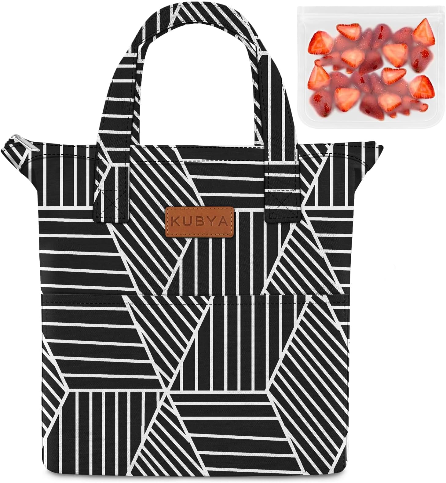 Lunch Box for Women, Lunch Bag for Women Men Adult Simple Lunchbox Reusable Insulated Lunch Boxes Large Capacity LunchBag Cute Lunch Tote Bag, with Food Storage Bags for Work, Office or Picnic