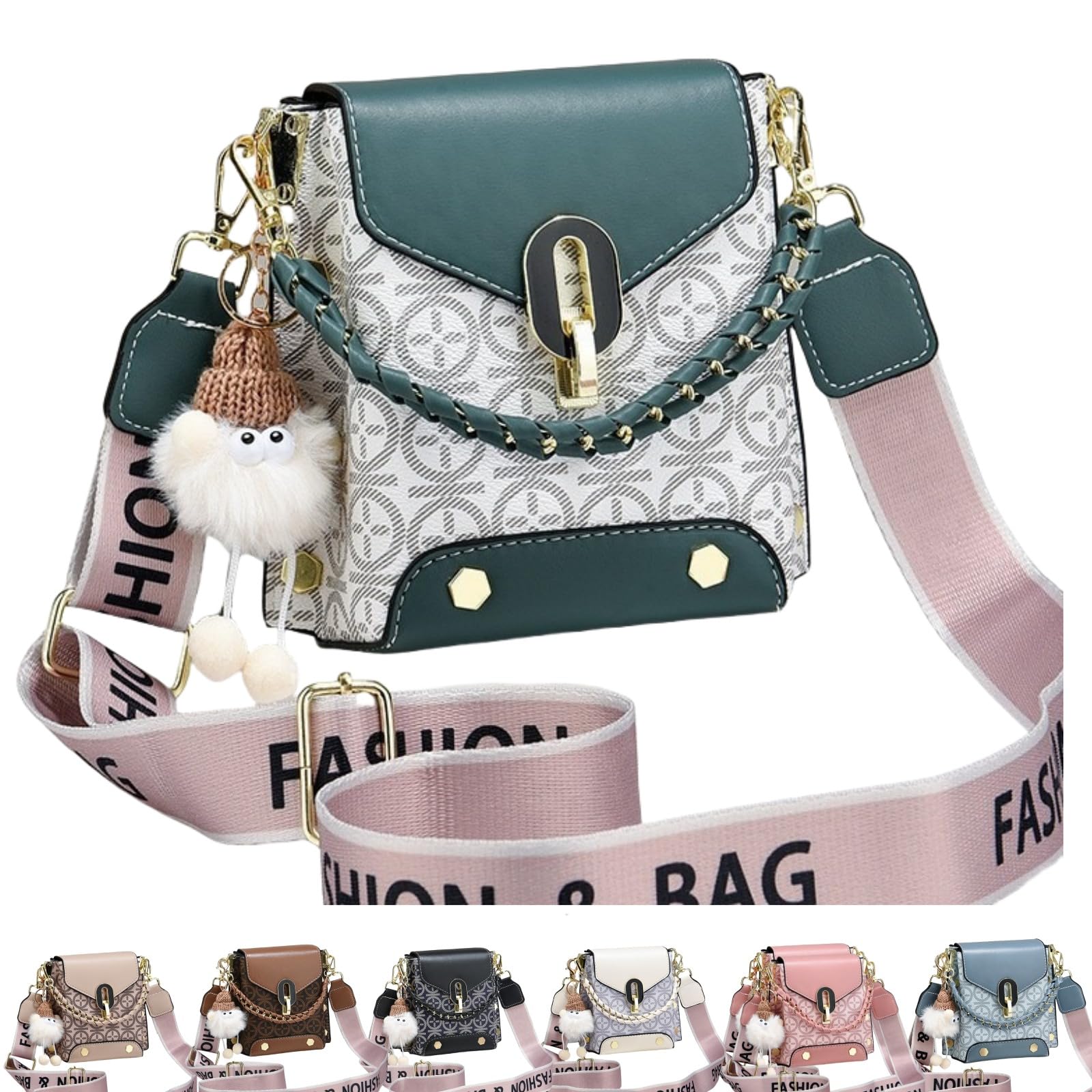 VTYFRY Crossbody Bags for Women Trendy Fashion Versatile Y2K Purse for Ladies Shoulder Handbags Satchel Sling with Keychain