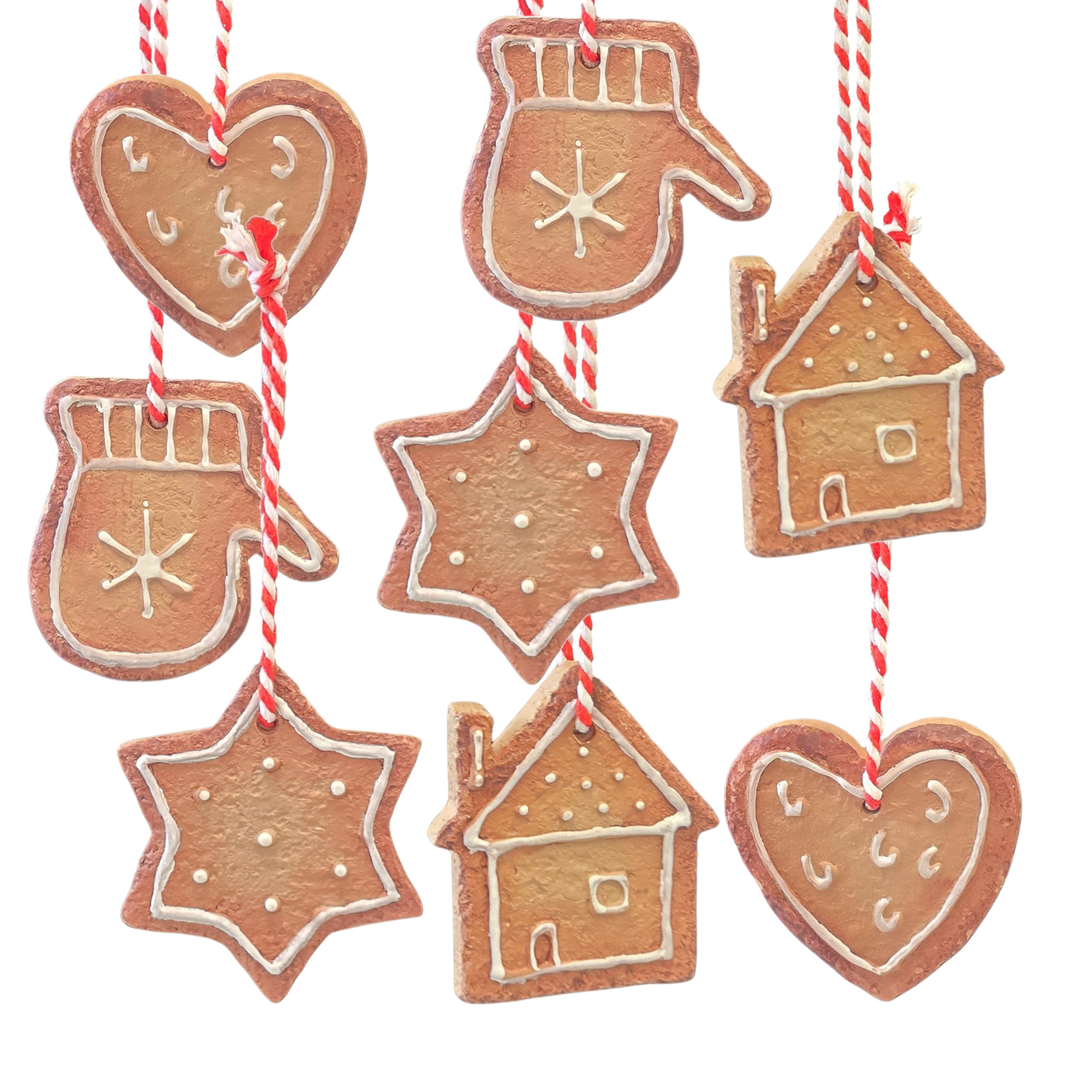 Pain d'épices Noël mini charms suspendus pour décoration de sapin