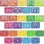 DomeStar 3 Packs Mexican Party Decoration, 54 Feet Plastic Papel Picado Fiesta Banner Cinco de Mayo Garland for Mexican Birthday Party Supplies