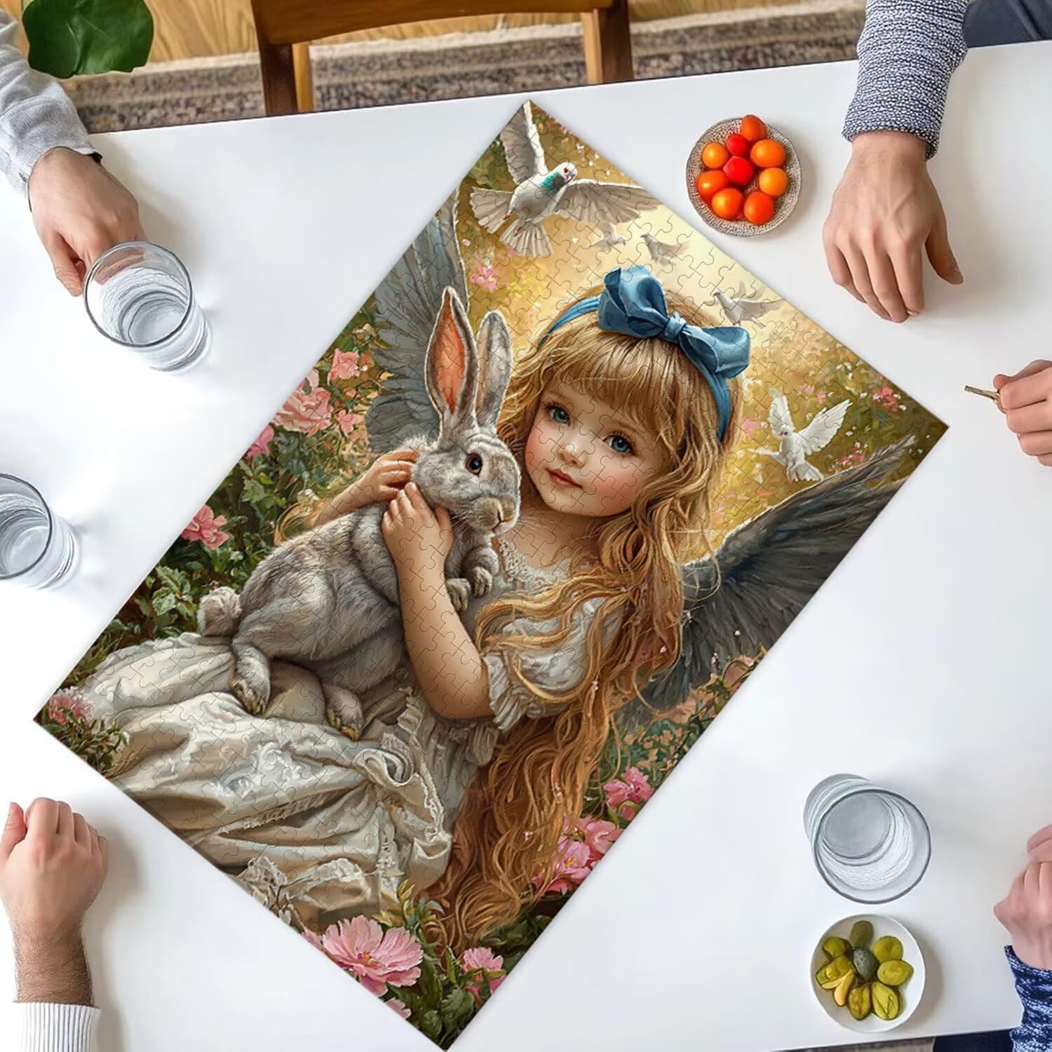 Puzzle 3000 elementów, puzzle dla dorosłych, wyzwanie puzzle, puzzle dla całej rodziny, napis na plecach, prezenty dla mężczyzn kobiet, motyw: (królik dziewczyny) z-652