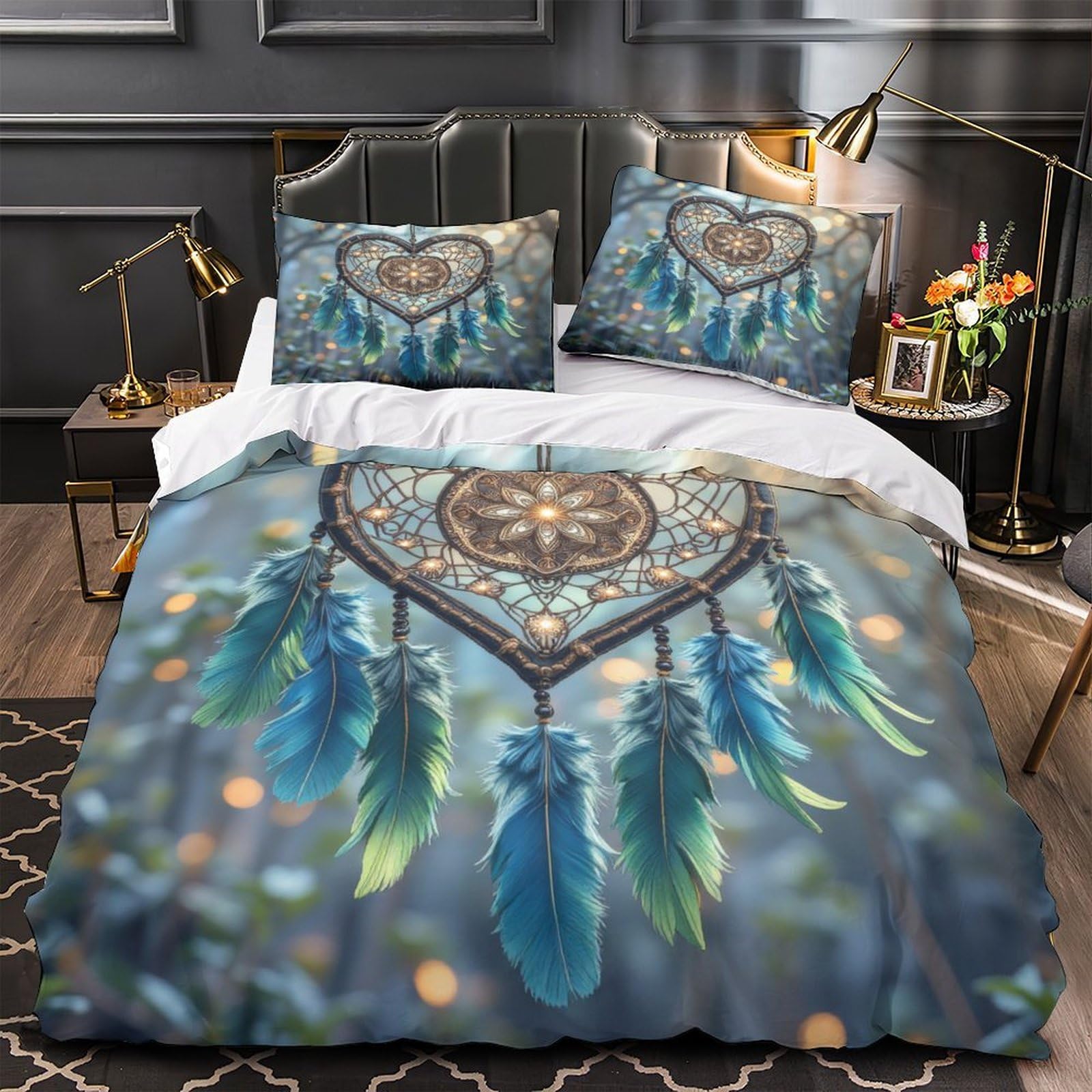 Parure de lit attrape-rêves microfibre ultra douce impression 3D haute définition 135x200