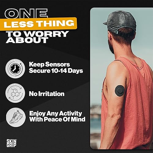 Miniatura 3 de Skin Grip Adhesive Patches for Freestyle Libre 2  Waterproof & Sweatproof for 10-14 Days, Pre-Cut Adhesive Tape, Continuous Glucose Monitor Sensor