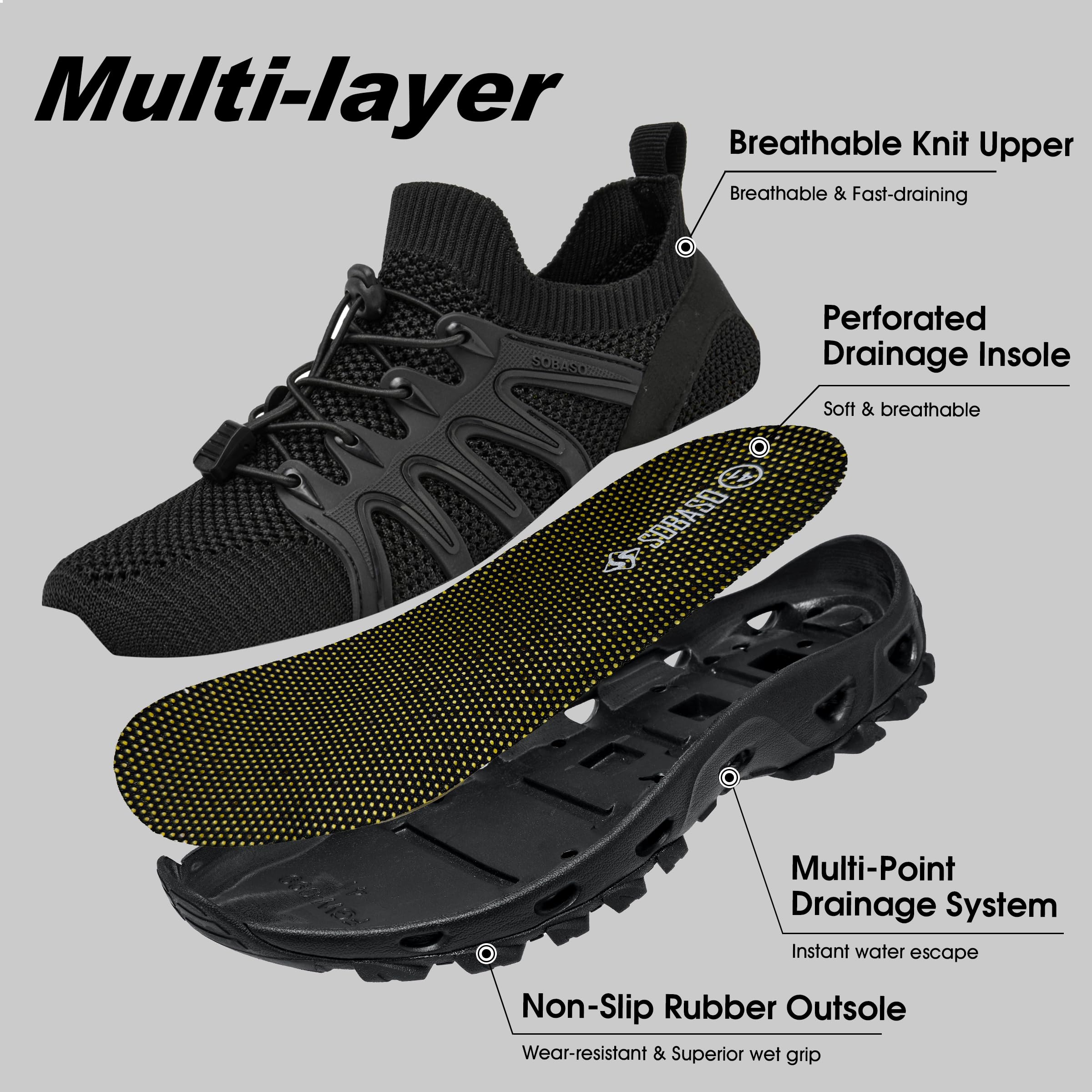 Alibress Zapatos acuáticos para mujeres y hombres, zapatos acuáticos de secado rápido, zapatos acuáticos para senderismo, zapatos de playa para mujer, zapatos ligeros para deportes acuáticos para