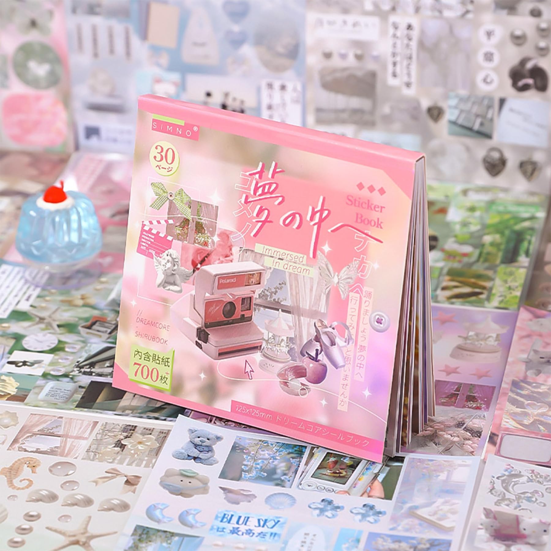 reidan_collageページ Amazon.com: Dreamcore Japanese Sticker Book: 700+ Die-Cut Glossy