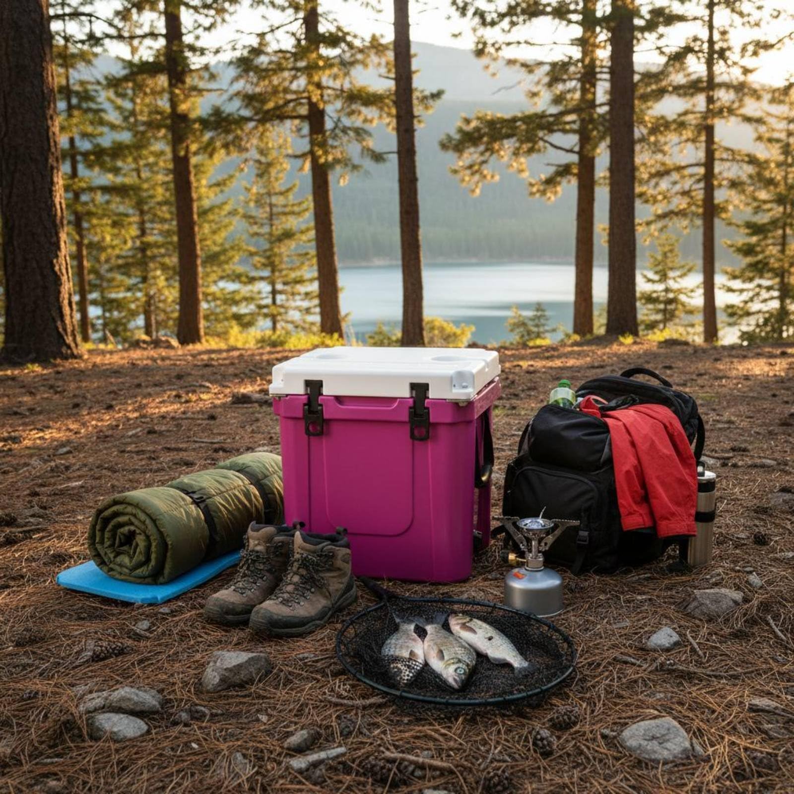 Gralara Outdoor Contenitore Termico Isolato Ghiacciaia Borsa Frigo in PE Robusto con Trasporto E Capacità per Bevande Adatto per Campeggio Feste in Giardino Viaggi su Strada Escursioni