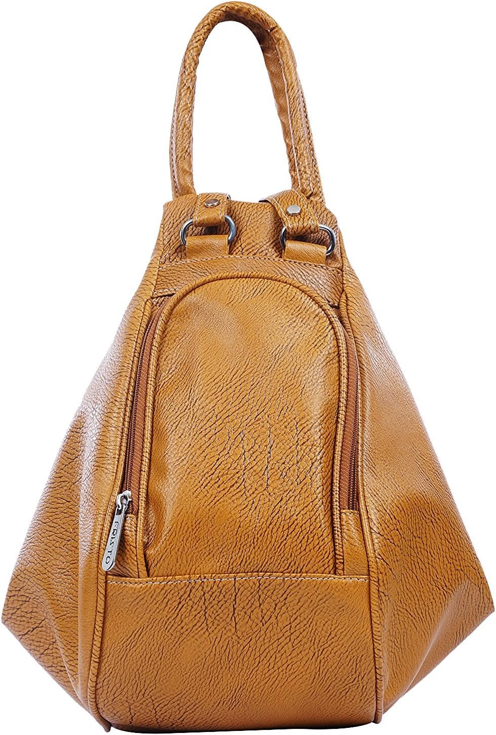 Fristo Women's Shoulder Bag Cum Backpack Handbag (Frb-072, Tan)