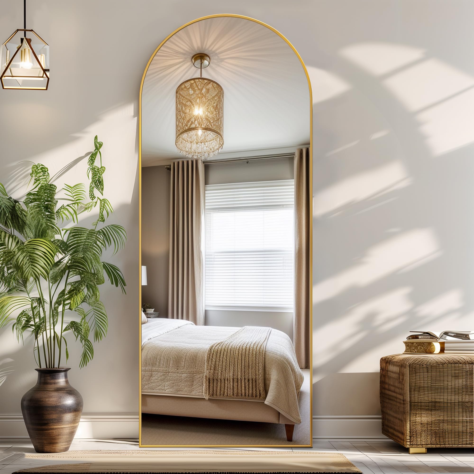 Snapklik.com : Antok Floor Mirror, 6827 Arched Full Length Mirror