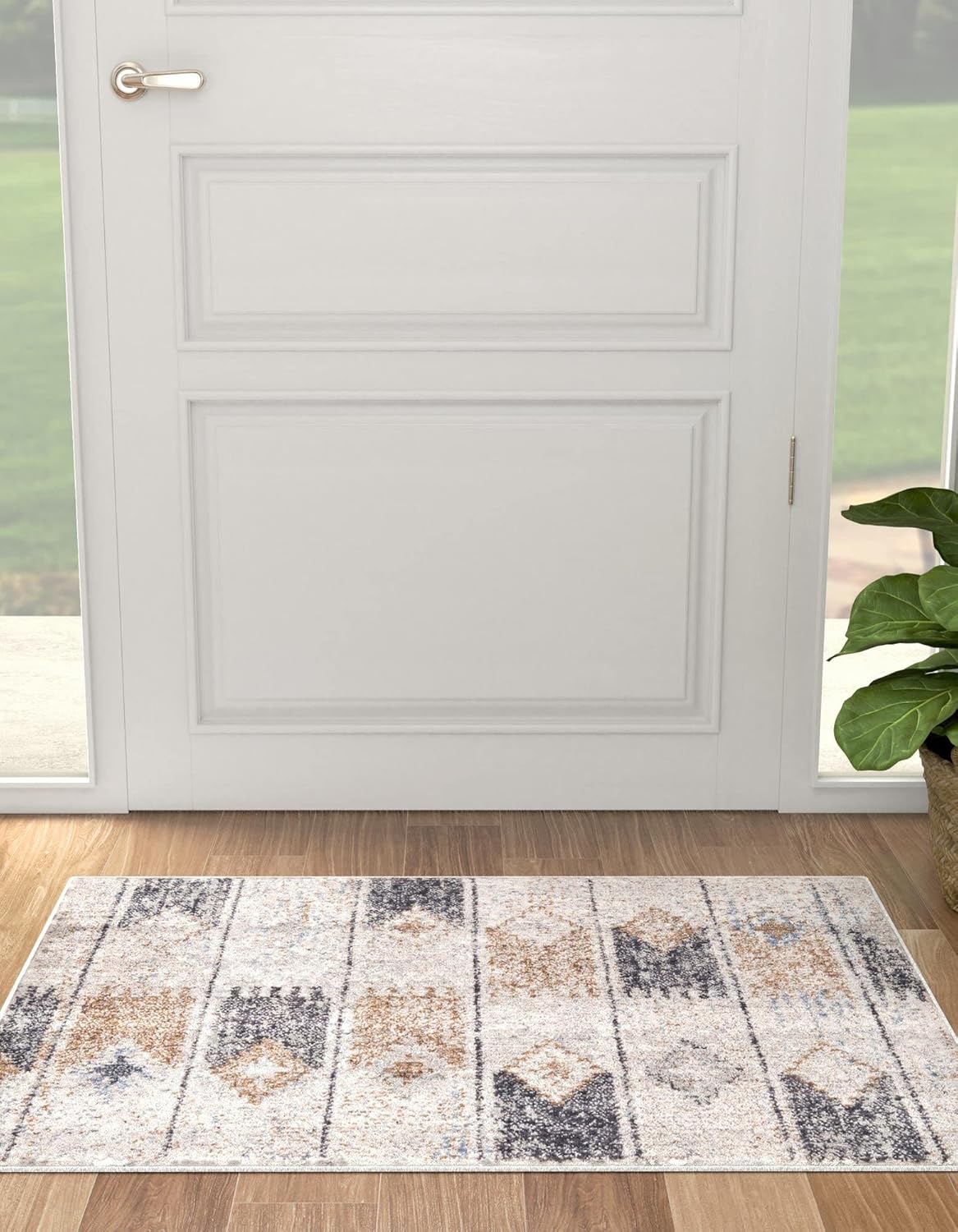 Unique Loom Eco Southwestern Collection Area Rug - Ely (Rectangular 2' 0" x 3' 0", Ivory/Black)