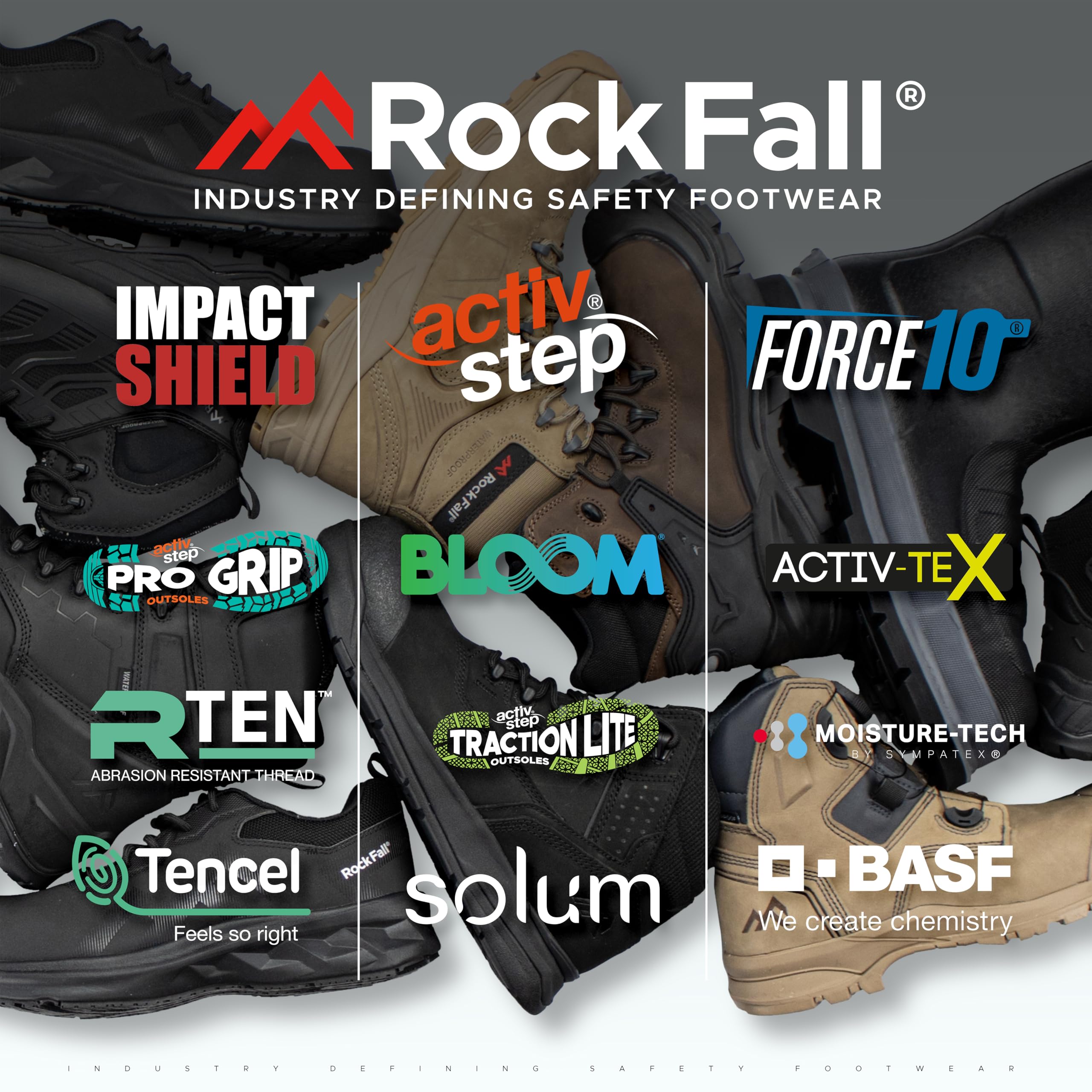 Rock Fall Atlanta, Construction Shoe Hombre, Negro, 38 EU