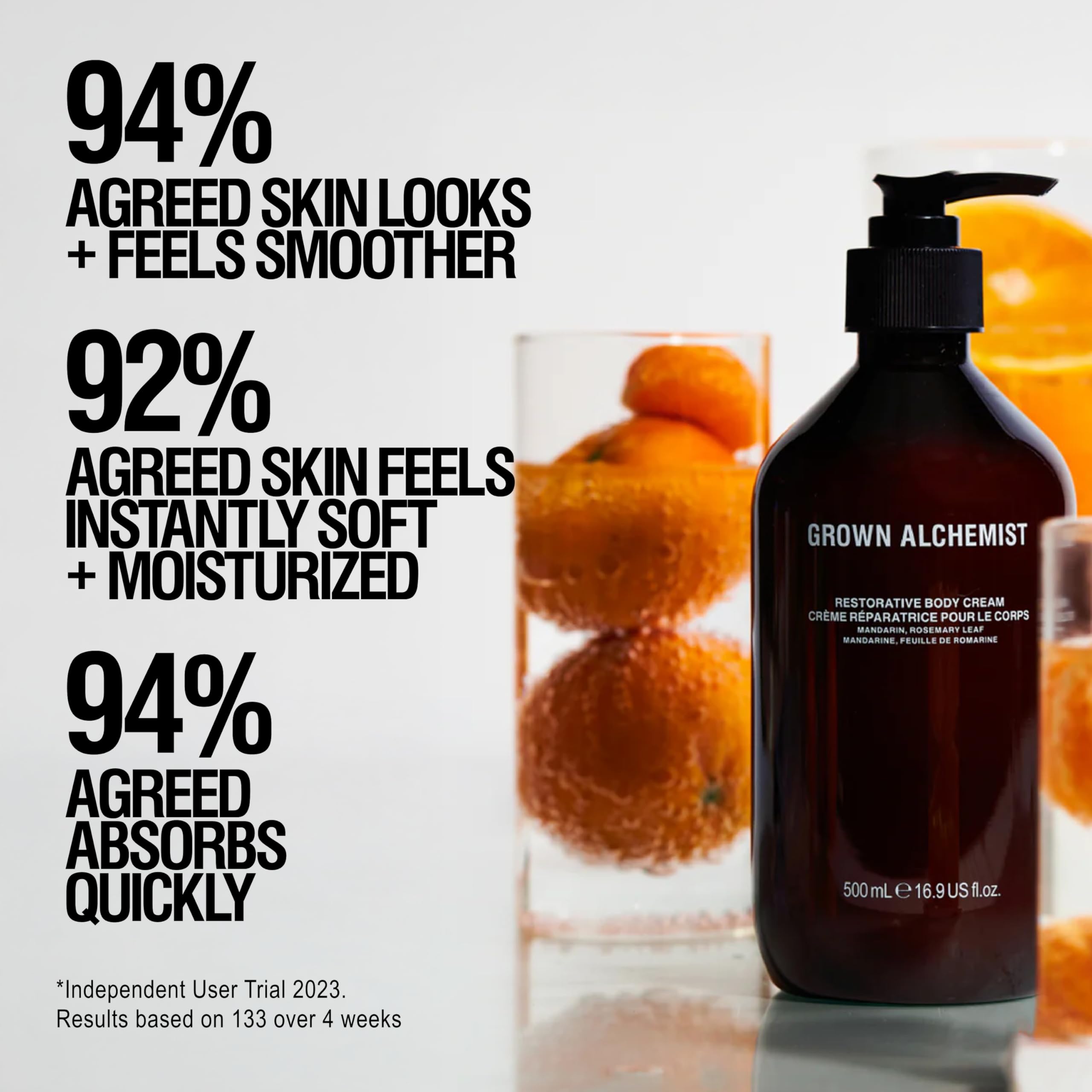 Grown Alchemist Straffende Körpercreme – Feuchtigkeitsspendende bodylotion trockene haut mit Mandarine & Rosmarin