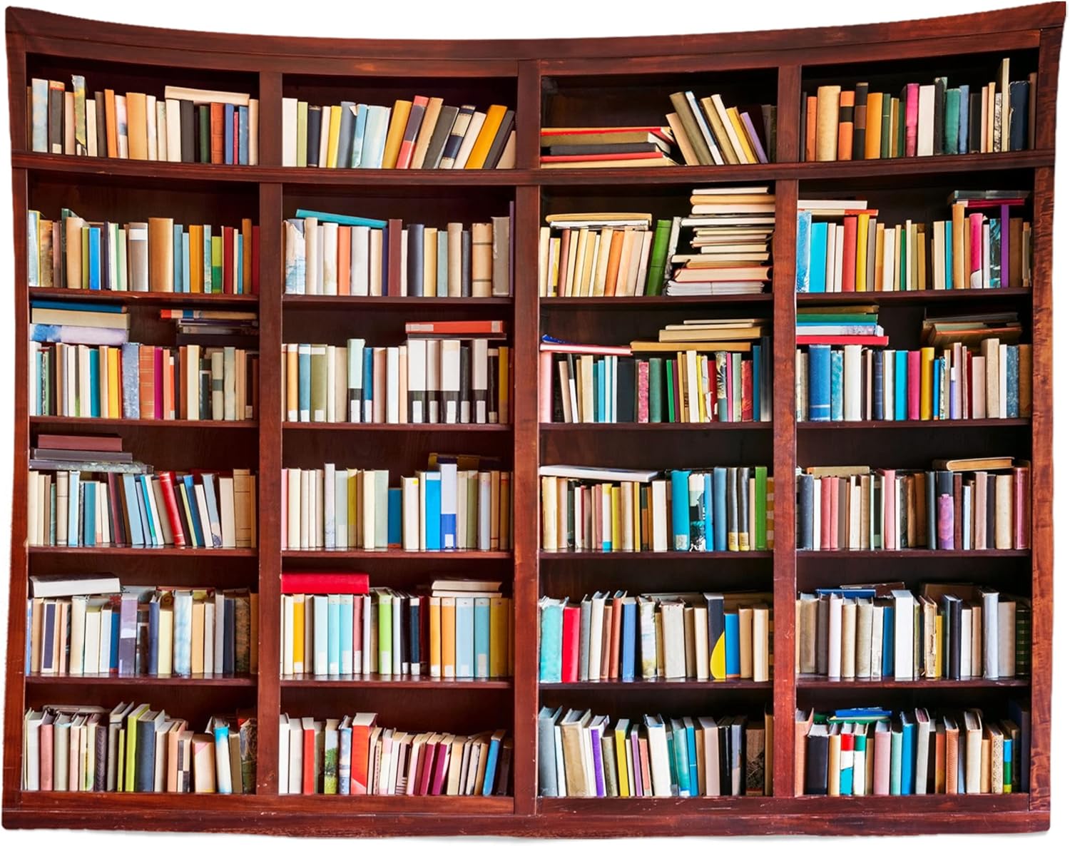 BELECO Modern Bookshelf Tapestry 80x60 Inch Library Books