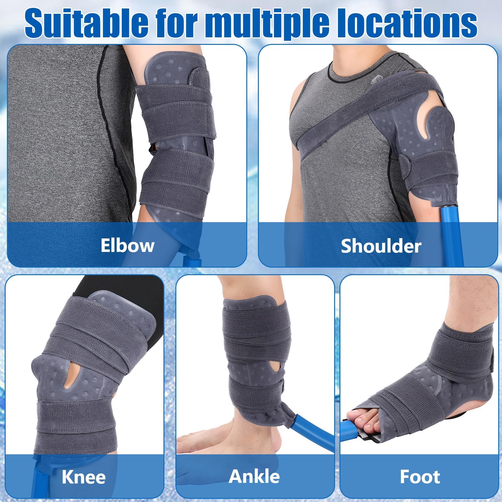 Portable Ice Machine for Knee After Surgery, Cold Therapy machine for Sports Injuries, Strain and Sprain, Cryotherapy Kit System with Quiet Pump and Universal Compression Pad