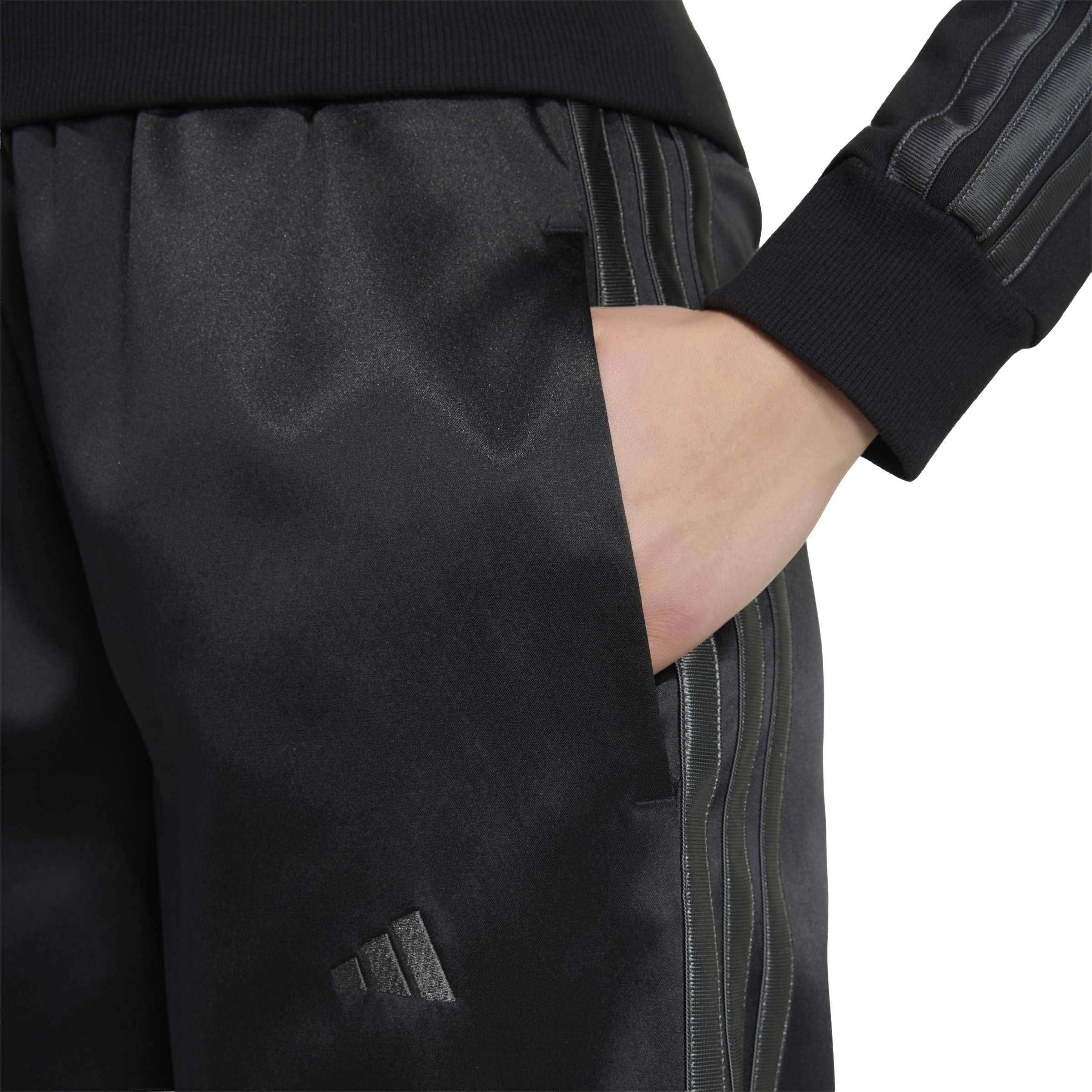adidas Unisex Kids SATINHOSE, WEITES Bein