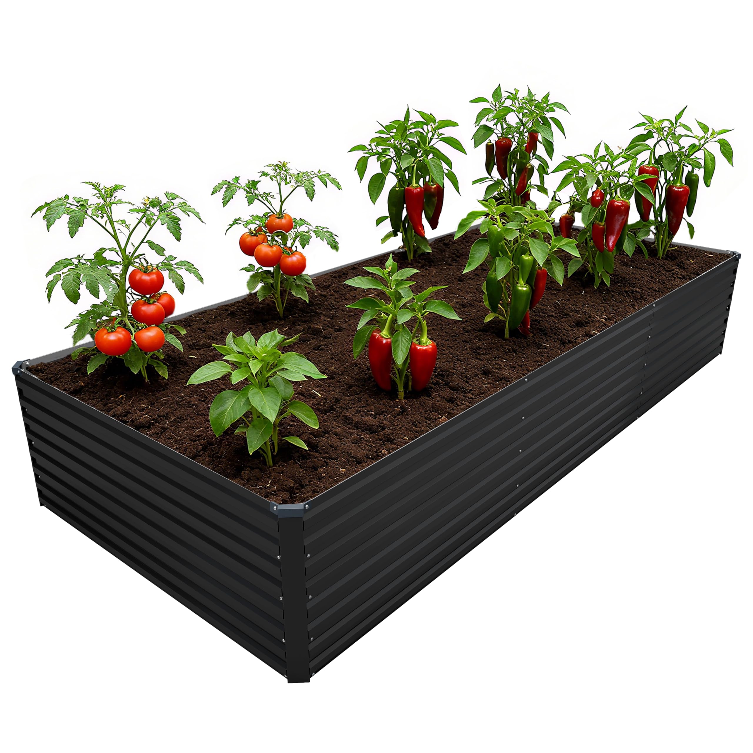Amazon.com: DIIYIV Galvanized Raised Garden Bed Kit Outdoor Patio