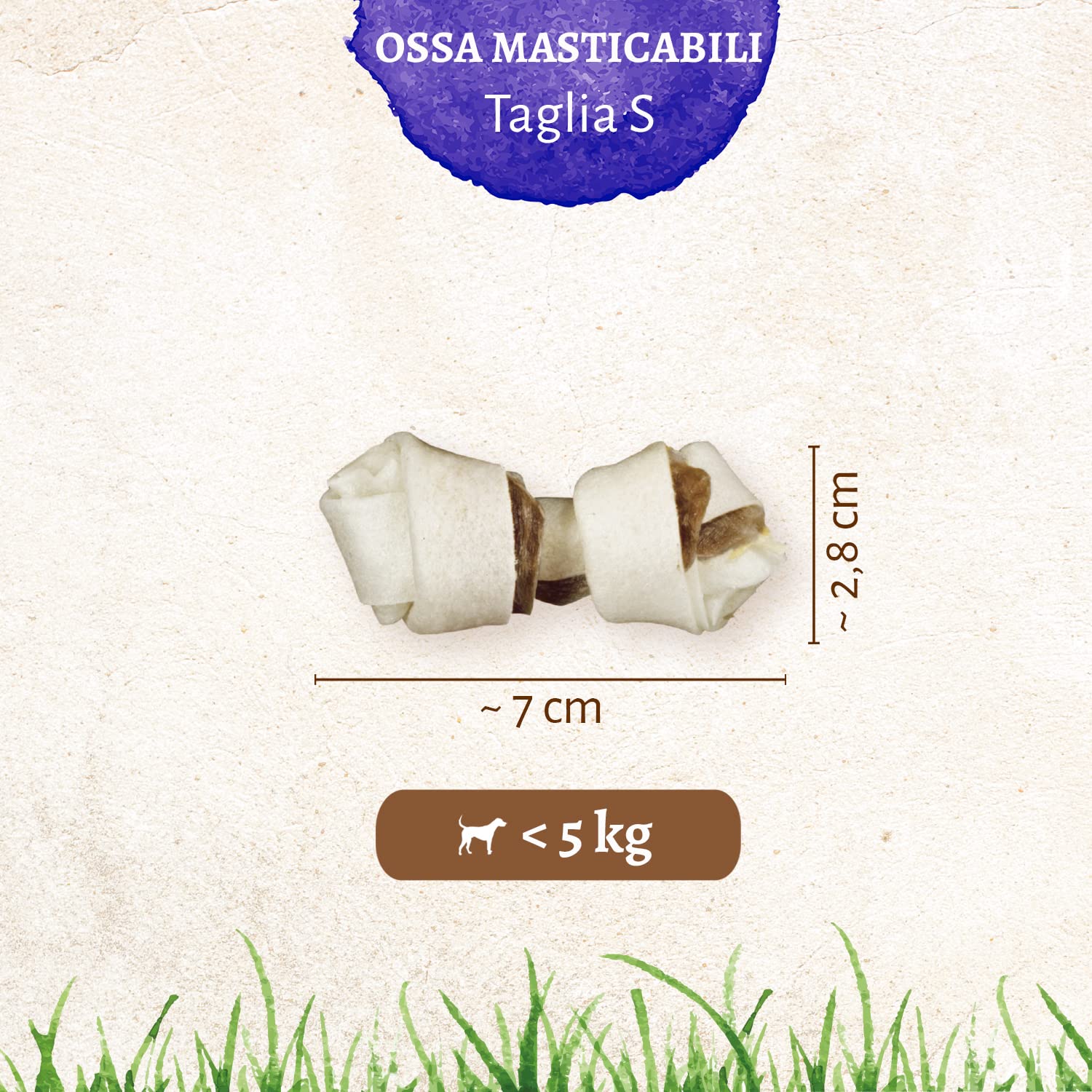 8in1 Delights Beef Bones XS Ossa masticabili per cani piccola taglia sensibili manzo pelle di manzo 7 pezzi