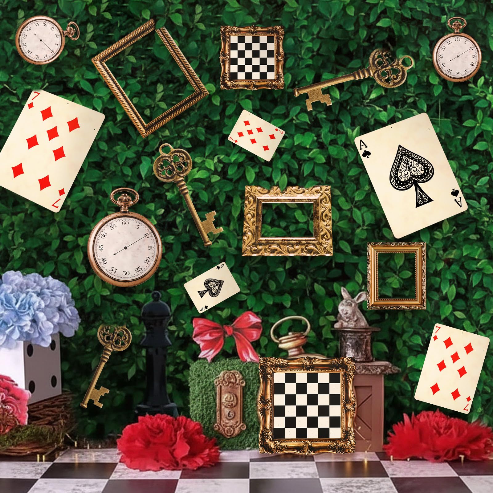 Photo 1 of Novabright 24 Pcs Wonderland Tea Party Decoration Set