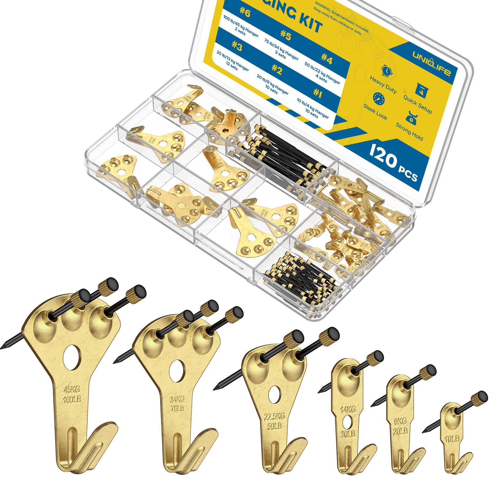 120 Pcs Picture Hanging Kit