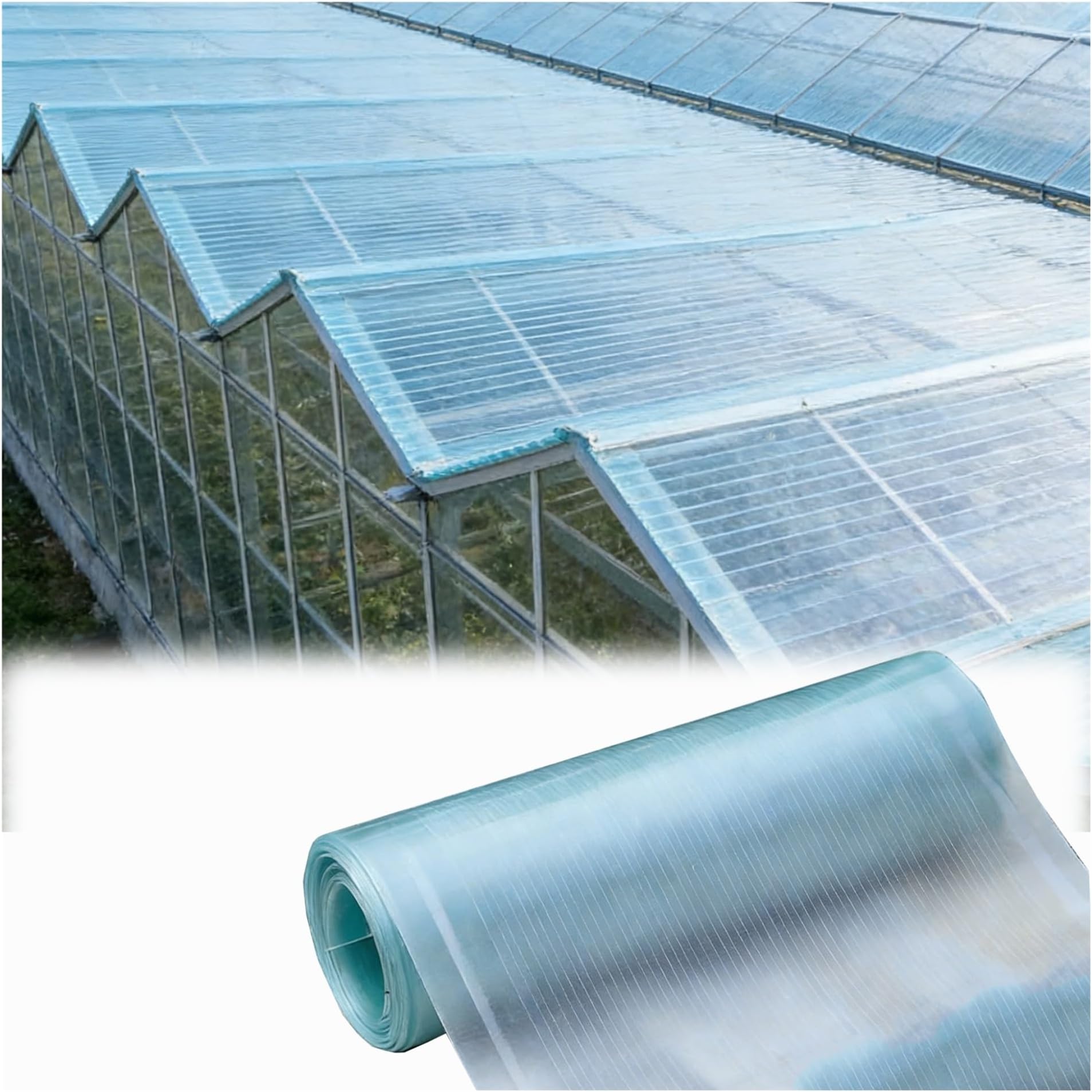 Clear Polycarbonate Roofing Sheets Rainproof Insulation Transparent Plastic PC Sheet for Outdoor, Sunroom, Greenhouse, Vegetable Greenhouse, Carport, Easy to Cut(0.8x2m/2.62x6.56ft)