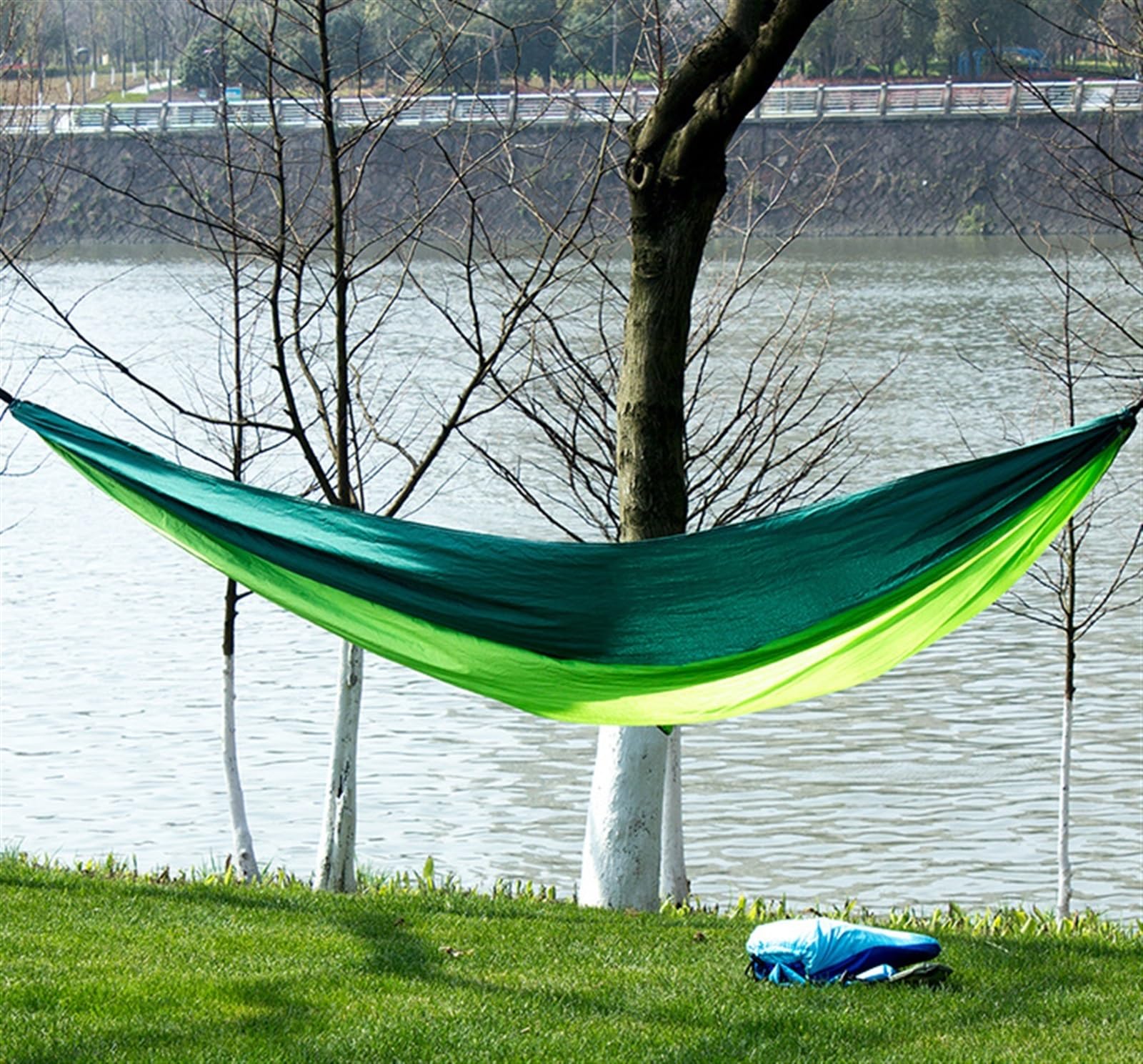 Amaca in nylon 210D per campeggio escursionismo in zaino(A,270x140 cm)