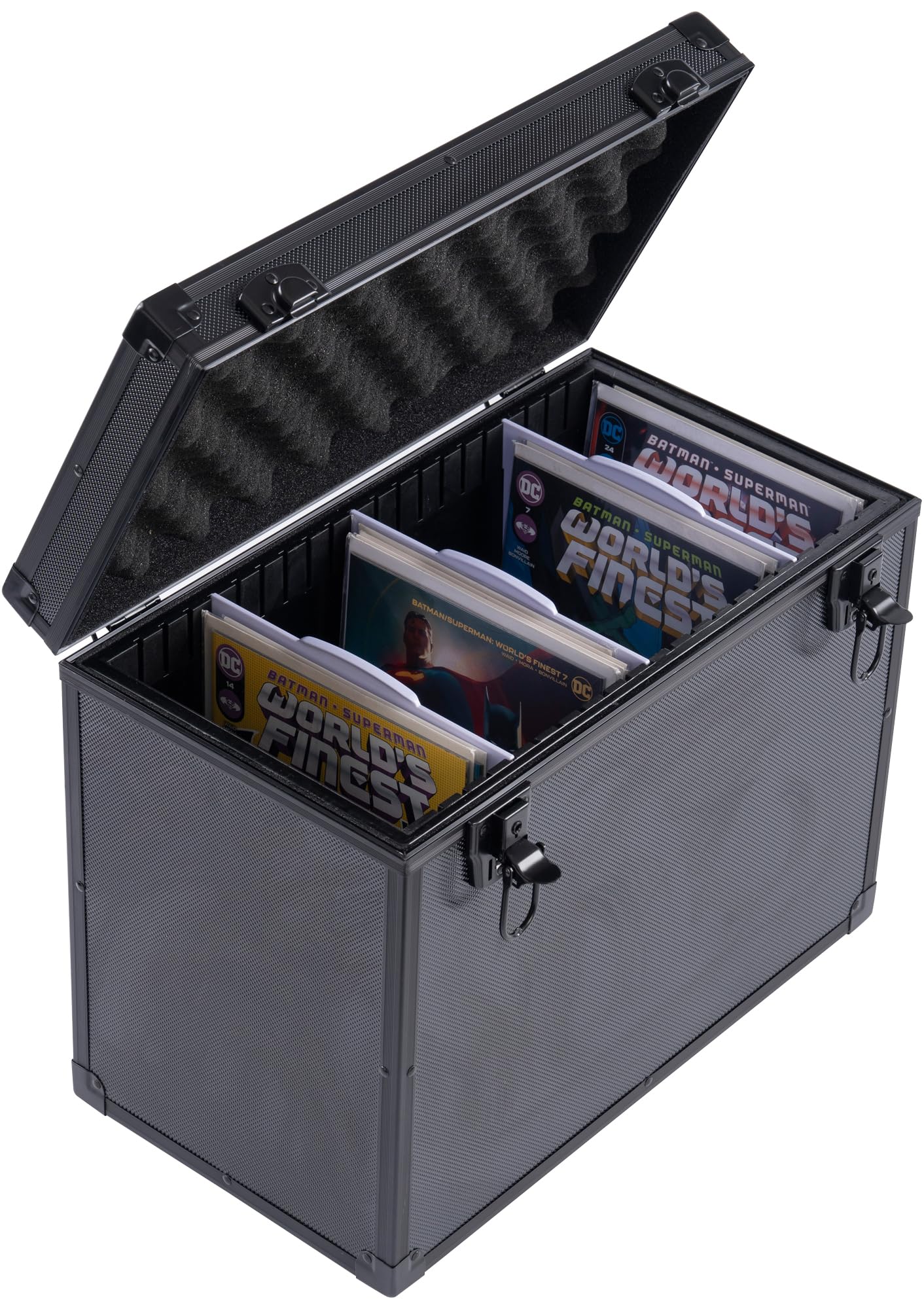 D DACCKIT Comic Book Case - Comic Book Storage Box with Dividers, Fits 100+ Regular Comics Bagged and Boarded
