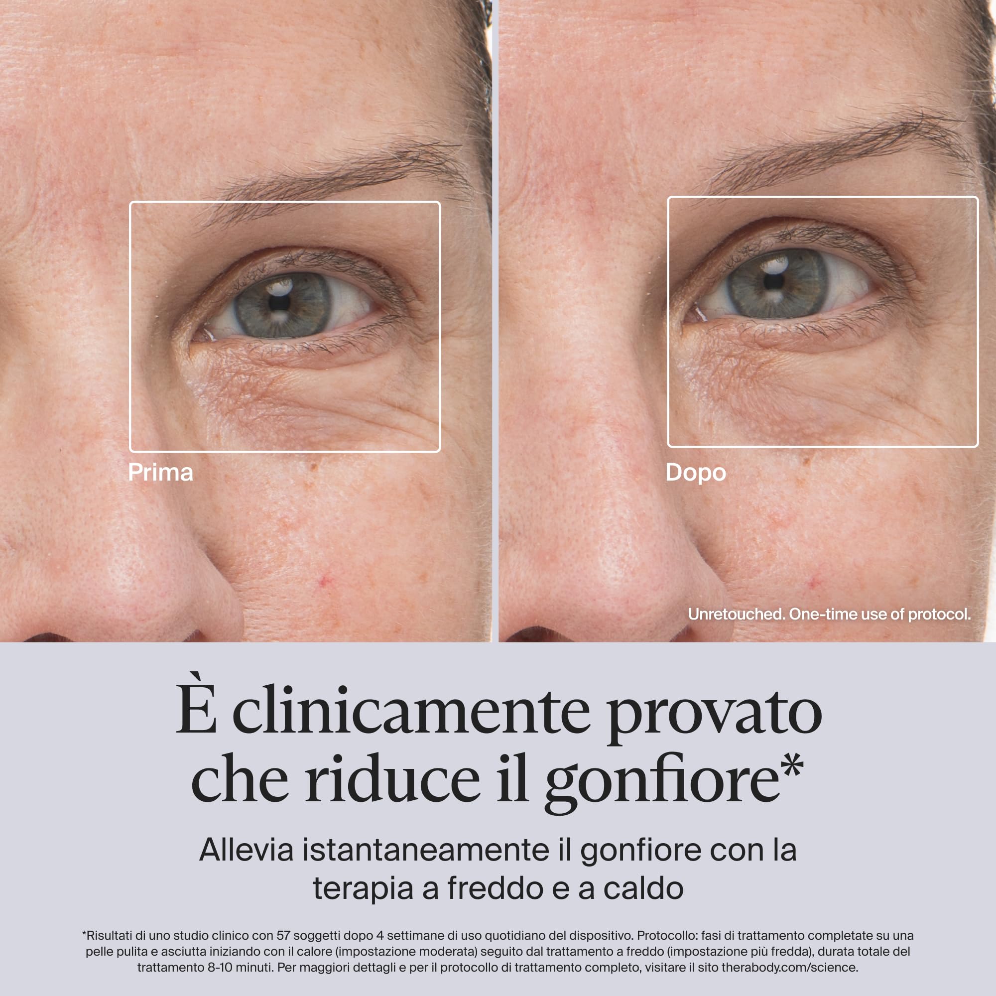 TheraFace Depuffing Wand di Therabody – Trattamenti viso a freddo e a caldo per ridurre il gonfiore e illuminare -Viola