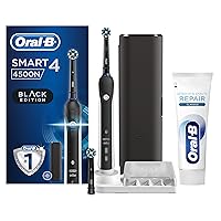 Oral-B Spazzolino Elettrico Ricaricabile Smart 4 4500 Nero + Dentifricio Oral