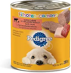 Ração Úmida Pedigree Lata Patê de Carne e Frango para Cães Filhotes 280 g
