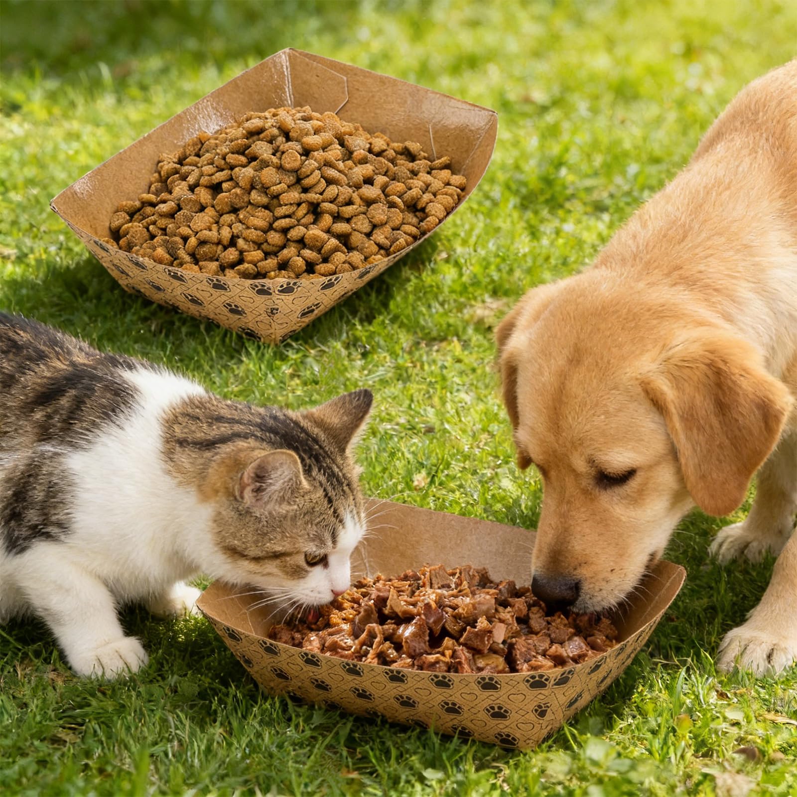 Alimentazione pieghevole tantum da 100 per cibo e acqua Soluzione alimentazione per animali domestici per escursioni Visite veterinarie Uso esterno Ciotola per cibo per animali