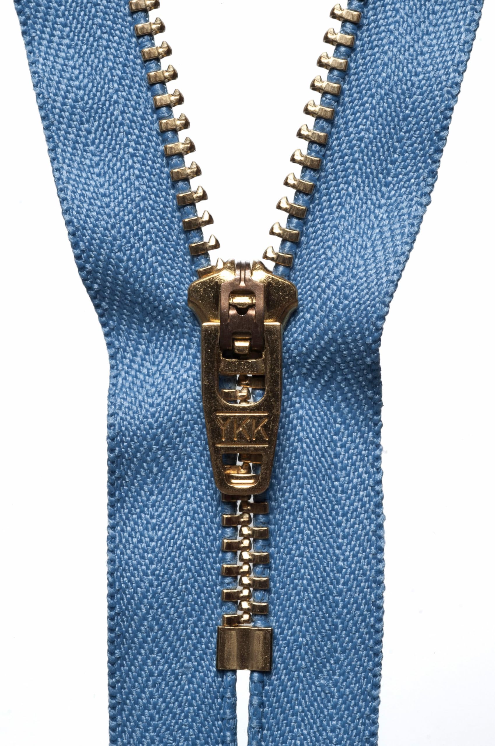 YKK Brass Jeans Zip - Airforce Blue (15cm)