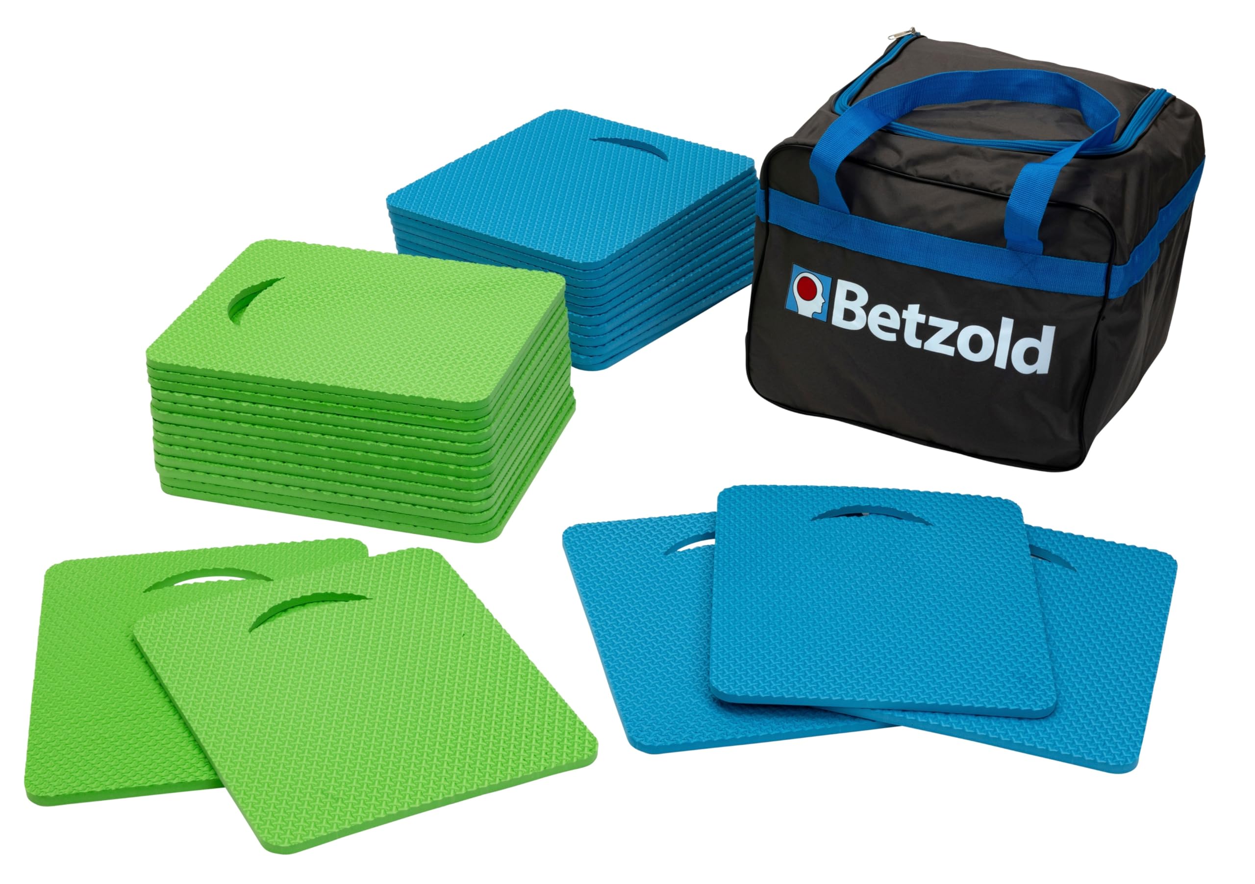 Betzold Sitzunterlagen-Set - 31-teilig inkl. Tasche Sitzmatten Kunststoff Indoor Outdoor