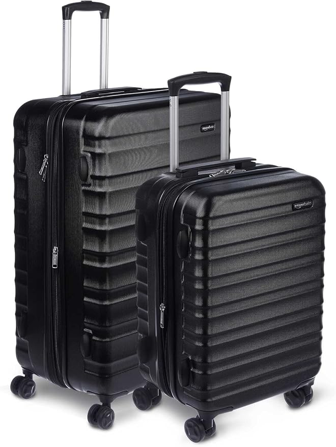 AmazonBasics 2 Piece Hardside Spinner Travel Luggage Suitcase Set